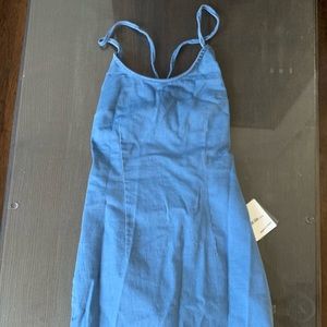 New with tags!!! Mini Strappy Denim Dress
